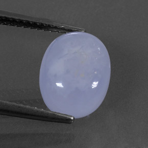 Calcedonio naturale blu da 3,52 ct, trasparente, trasparente/traslucido
