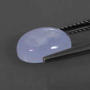 Calcedonio naturale blu da 3,52 ct, trasparente, trasparente/traslucido