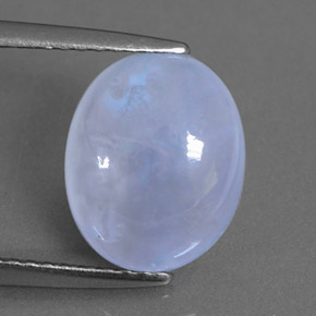 Calcedonio naturale blu da 2,82 ct, trasparente, trasparente/traslucido