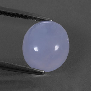 Calcedonio naturale blu da 3,61 ct, trasparente, trasparente/traslucido