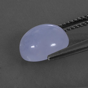 Calcedonio naturale blu da 3,61 ct, trasparente, trasparente/traslucido