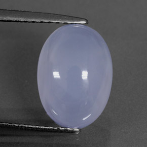 Calcedonio naturale blu da 3,03 ct, trasparente, trasparente/traslucido