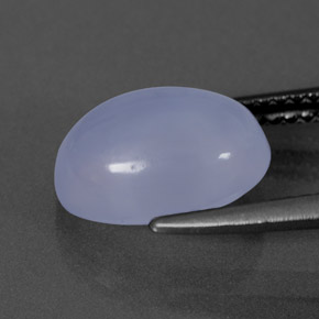 Calcedonio naturale blu da 3,03 ct, trasparente, trasparente/traslucido