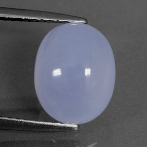 Calcedonio naturale blu da 4,04 ct, trasparente, trasparente/traslucido