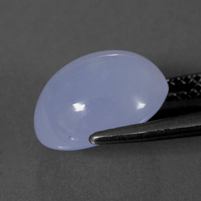 Calcedonio naturale blu da 4,04 ct, trasparente, trasparente/traslucido