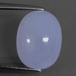 Calcedonio naturale blu da 4,08 ct, trasparente, trasparente/traslucido
