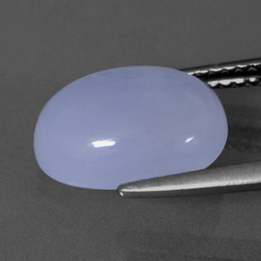 Calcedonio naturale blu da 4,08 ct, trasparente, trasparente/traslucido