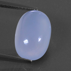 Calcedonio naturale blu da 3,98 ct, trasparente, trasparente/traslucido