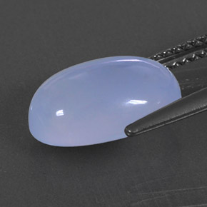 Calcedonio naturale blu da 3,98 ct, trasparente, trasparente/traslucido
