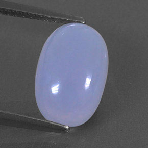 Calcedonio naturale blu da 2,87 ct, trasparente, trasparente/traslucido
