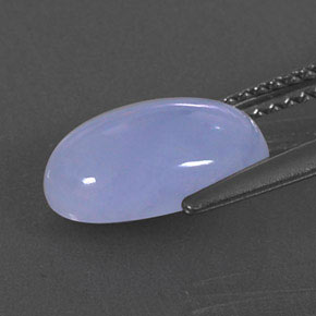 Calcedonio naturale blu da 2,87 ct, trasparente, trasparente/traslucido
