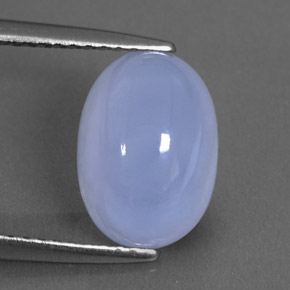 Calcedonio naturale blu da 3,65 ct, trasparente, trasparente/traslucido