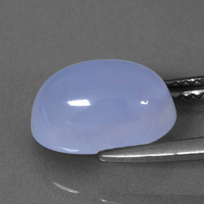 Calcedonio naturale blu da 3,65 ct, trasparente, trasparente/traslucido