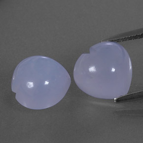 Calcedonio naturale blu da 5,96 ct, trasparente, trasparente/traslucido