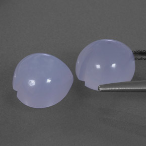 Calcedonio naturale blu da 5,96 ct, trasparente, trasparente/traslucido