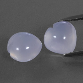 Calcedonio naturale blu da 5,33 ct, trasparente, trasparente/traslucido