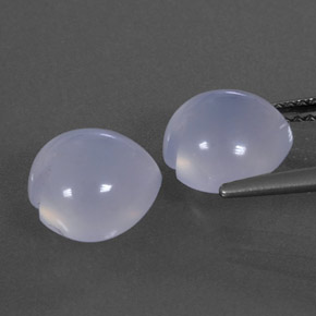 Calcedonio naturale blu da 5,33 ct, trasparente, trasparente/traslucido