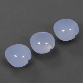 Calcedonio naturale blu da 10,44 ct, trasparente, trasparente/traslucido