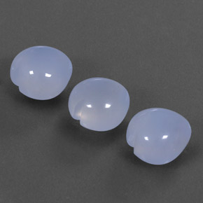 Calcedonio naturale blu da 10,44 ct, trasparente, trasparente/traslucido