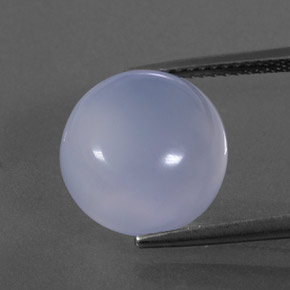 Calcedonio naturale blu da 7,87 ct, trasparente, trasparente/traslucido