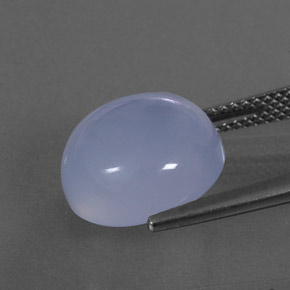 Calcedonio naturale blu da 7,87 ct, trasparente, trasparente/traslucido