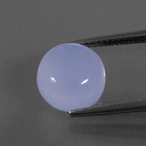 Calcedonio naturale blu da 5,12 ct, trasparente, trasparente/traslucido