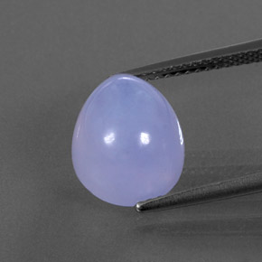 Calcedonio naturale blu da 5,06 ct, trasparente, trasparente/traslucido