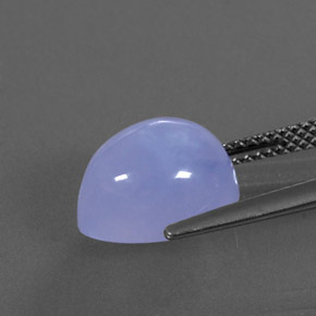Calcedonio naturale blu da 5,06 ct, trasparente, trasparente/traslucido