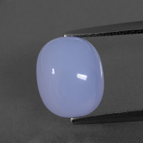 Calcedonio naturale blu da 3,55 ct, trasparente, trasparente/traslucido
