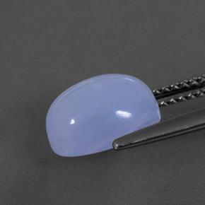 Calcedonio naturale blu da 3,55 ct, trasparente, trasparente/traslucido