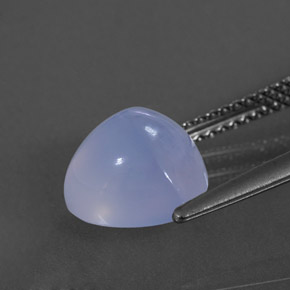 Calcedonio naturale blu da 3,31 ct, trasparente, trasparente/traslucido
