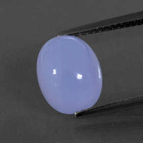 Calcedonio naturale blu da 3,63 ct, trasparente, trasparente/traslucido
