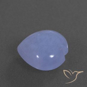 Calcedonio Viola Blu naturale da 3.63 ct, Cuore, Trasparente/Traslucido