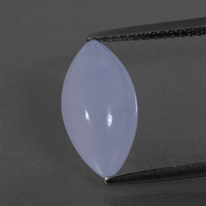 Calcedonio naturale blu da 3,04 ct, trasparente, trasparente/traslucido