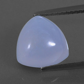 Calcedonio naturale blu da 3,44 ct, trasparente, trasparente/traslucido