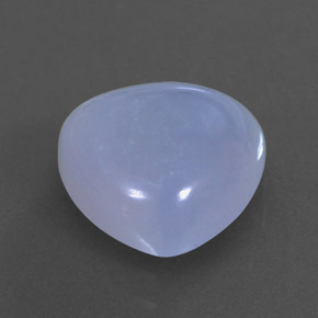 Calcedonio naturale blu da 3,44 ct, trasparente, trasparente/traslucido