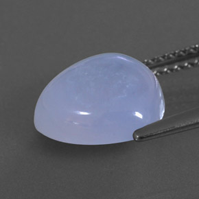 Calcedonio naturale blu da 3,44 ct, trasparente, trasparente/traslucido