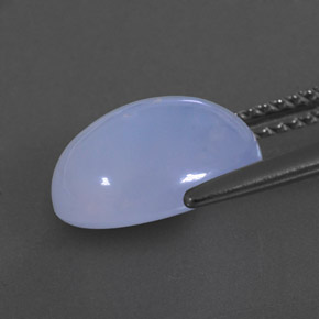 Calcedonio naturale blu da 3,83 ct, trasparente, trasparente/traslucido