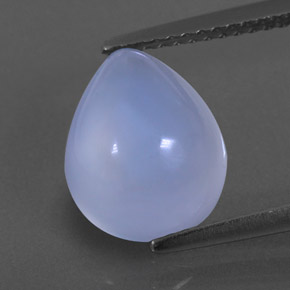 Calcedonio naturale blu da 3,59 ct, trasparente, trasparente/traslucido