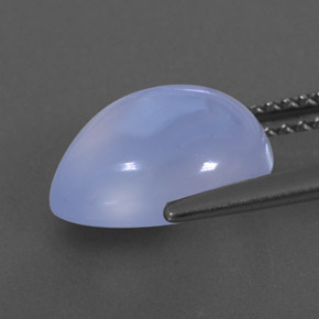 Calcedonio naturale blu da 3,59 ct, trasparente, trasparente/traslucido