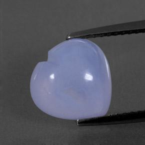 Calcedonio Blu violaceo naturale da 4.01 ct, Trasparente, Trasparente/Traslucido