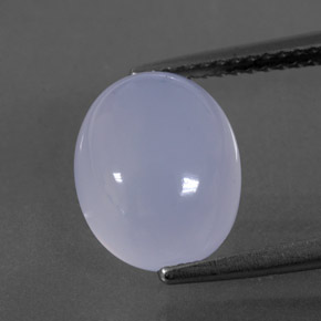 Calcedonio naturale blu da 4,08 ct, trasparente, trasparente/traslucido