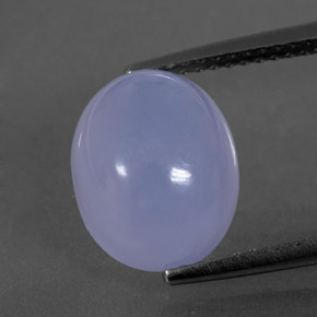 Calcedonio naturale blu da 4,99 ct, trasparente, trasparente/traslucido