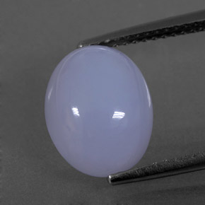 Calcedonio naturale blu da 4,91 ct, trasparente, trasparente/traslucido