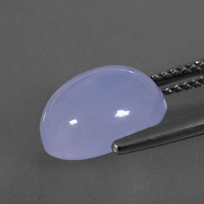 Calcedonio naturale blu da 4,34 ct, trasparente, trasparente/traslucido