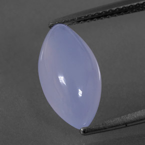 Calcedonio naturale blu da 3,04 ct, trasparente, trasparente/traslucido