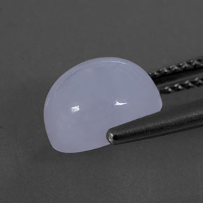 Calcedonio naturale blu da 3,23 ct, taglio ovale, traslucido