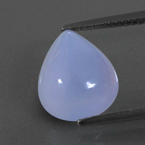 Calcedonio naturale blu da 4,83 ct, trasparente, trasparente/traslucido