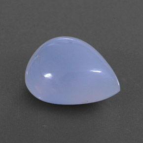 Calcedonio naturale blu da 4,83 ct, trasparente, trasparente/traslucido