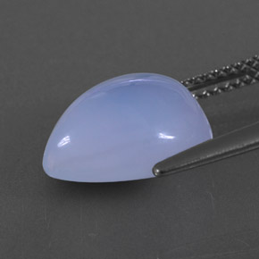 Calcedonio naturale blu da 4,83 ct, trasparente, trasparente/traslucido